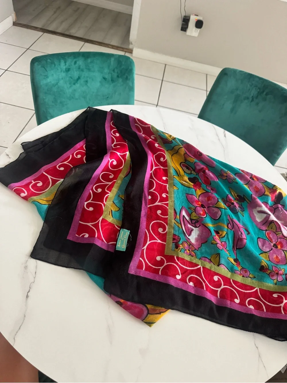 Antica Sartoria by Giacomo Cinque Floral Scarf Oversized Multicolor
